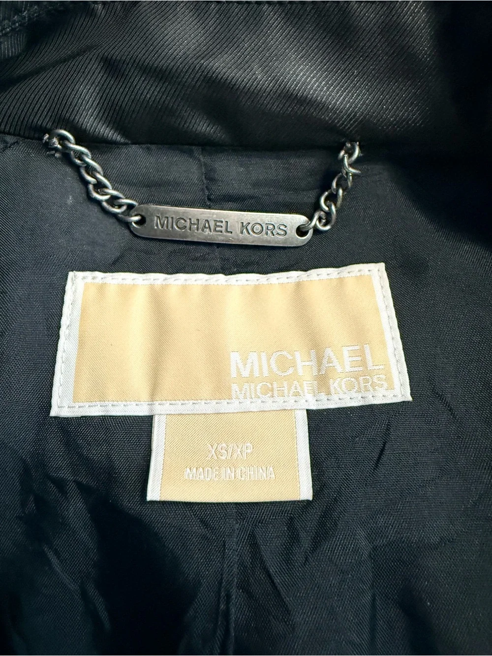Michael Kors Black Double-Breasted Trench Coat XS